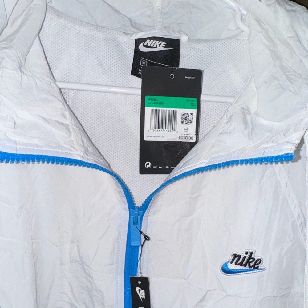 White/ blue/ black NIKE windreaker